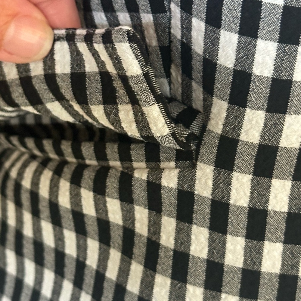 Maison D’Amelie | Black & White Gingham One Button Blazer, Size XS - Picture 5 of 10